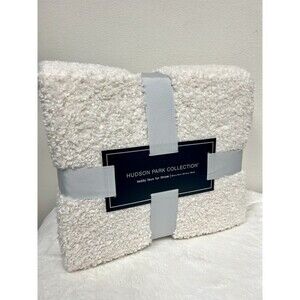 Hudson Park Collection Teddy Faux Fur Throw 50" x 70" Ivory